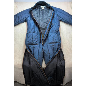 VTG Samco Sportswear St Paul MN Insulated Coveralls L Made in USA Nylon Quilted